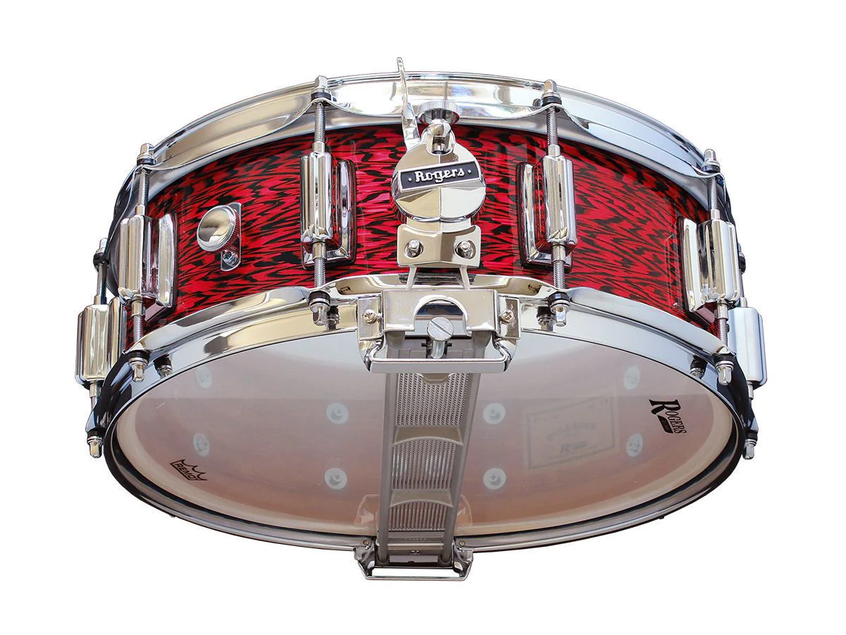 Rogers Dyna-Sonic Beavertail Series 14x5 Inch Snare Drum - Red Onyx - Image 2