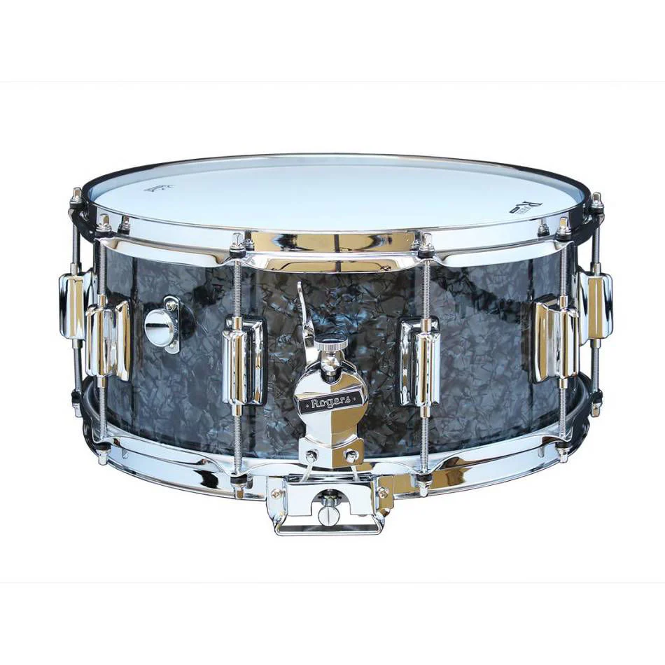 Rogers Dyna-Sonic Beavertail Series 14x6.5 Inch Snare Drum - Black Diamond Pearl - Image 4