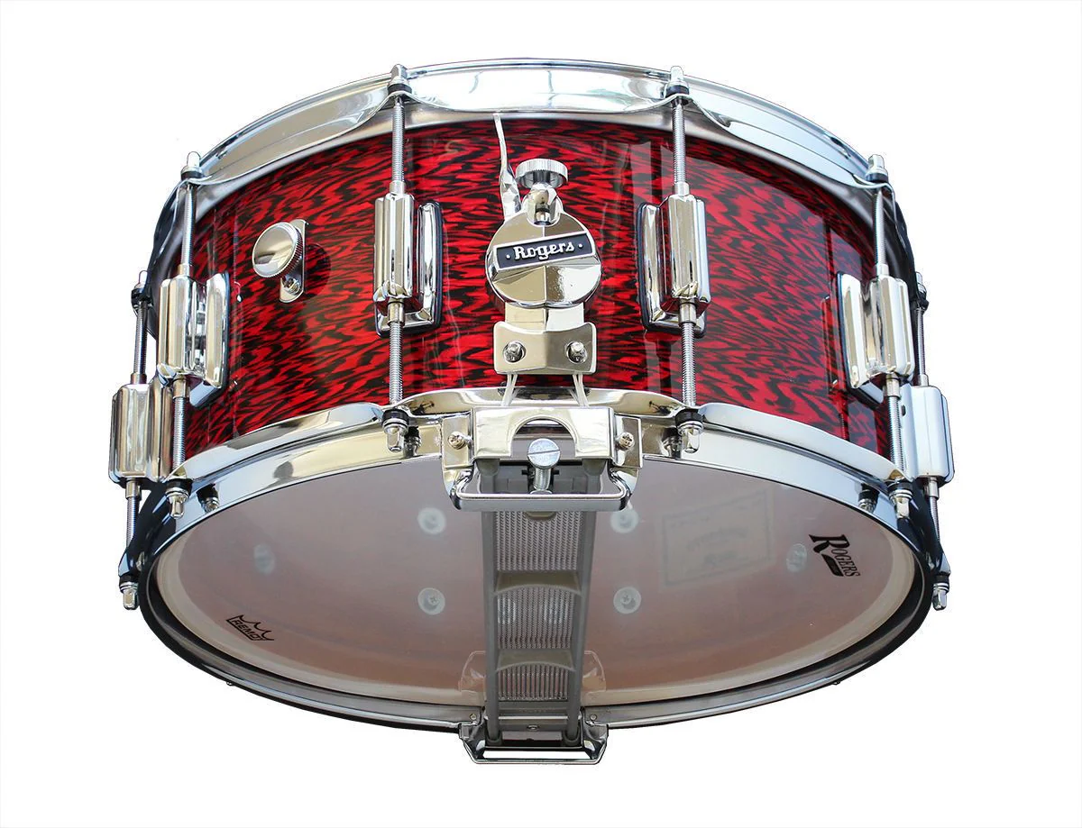 Rogers Dyna-Sonic Beavertail Series 14x6.5 Inch Snare Drum - Red Onyx - Image 2