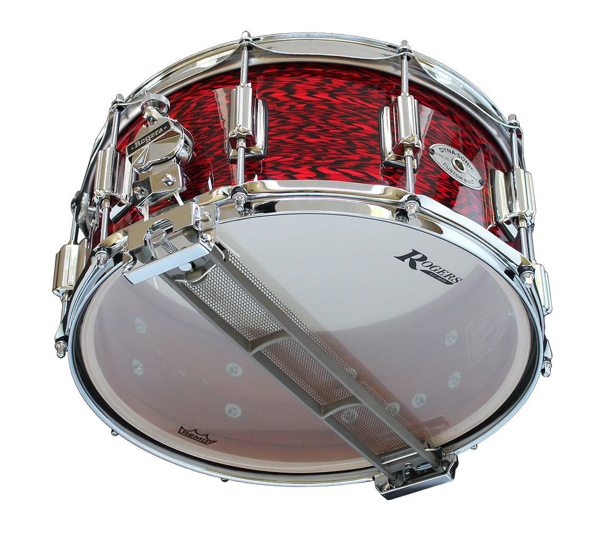 Rogers Dyna-Sonic Beavertail Series 14x6.5 Inch Snare Drum - Red Onyx - Image 3