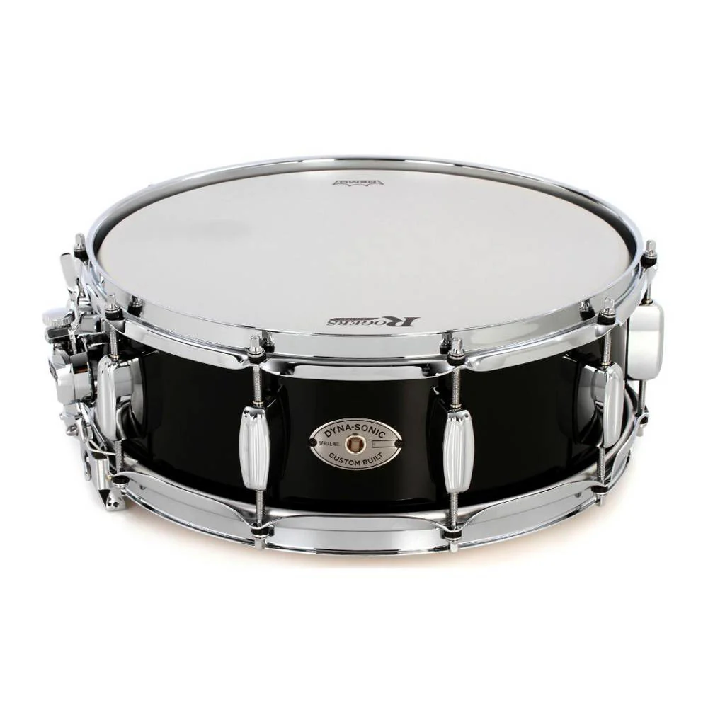 Rogers Dyna-Sonic Custom Series 14x5 Inch Snare Drum - High Lustre Black Lacquer - Image 2