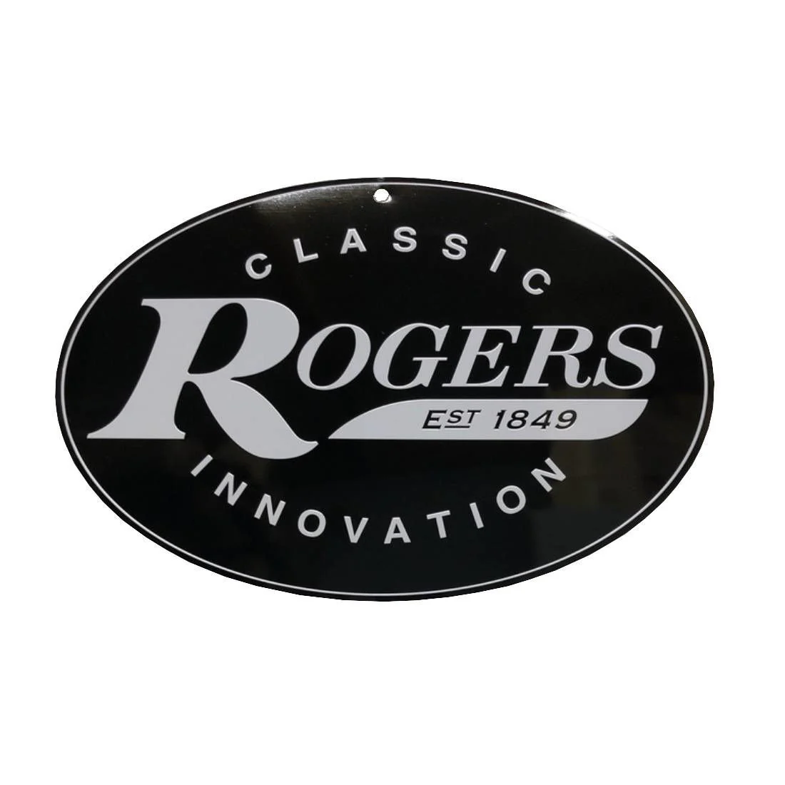 Rogers Metal Logo Sign in Black & Silver 30 x 20cm - Image 2