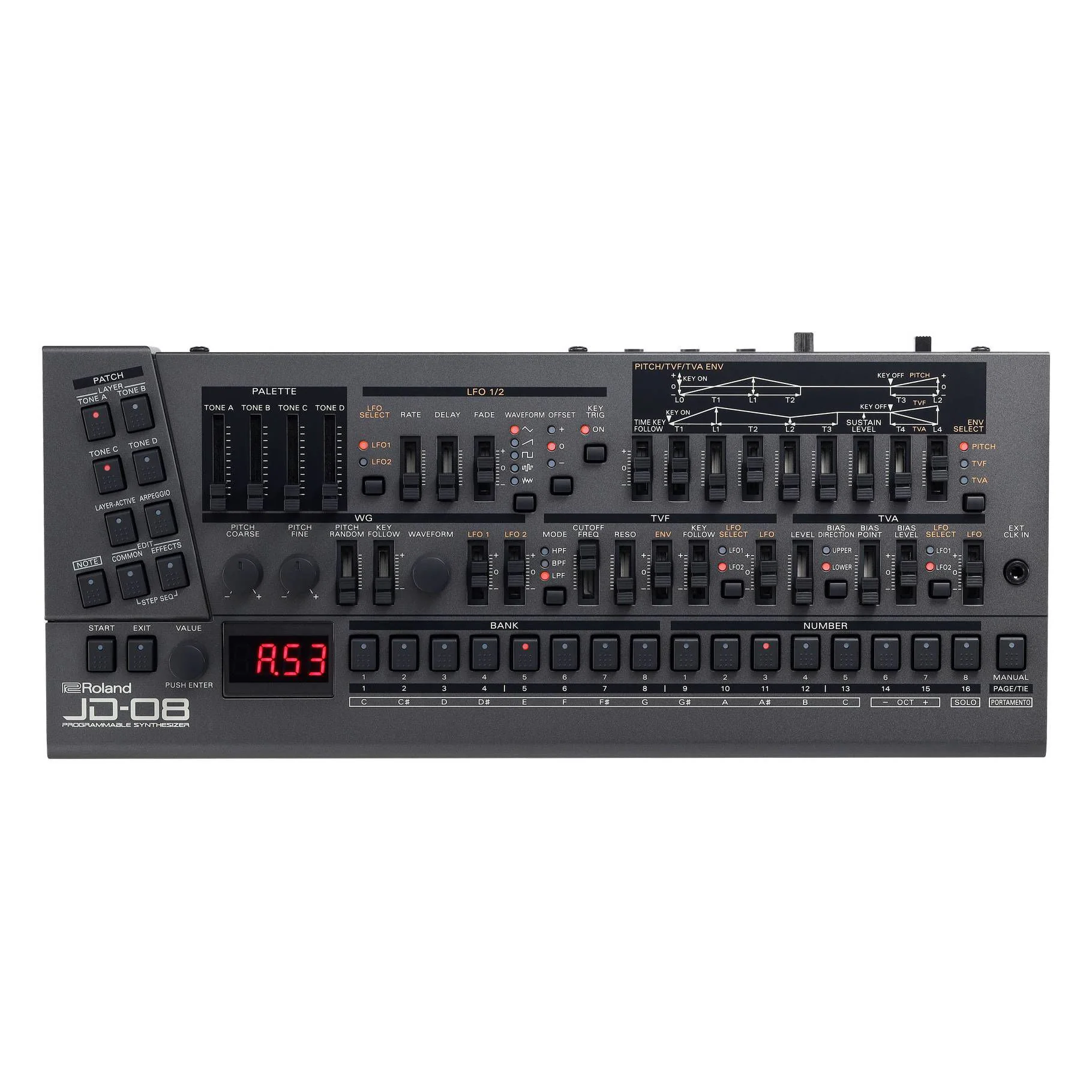 Roland JD08 Programmable Synthesizer (Based on JD-800) - Image 8