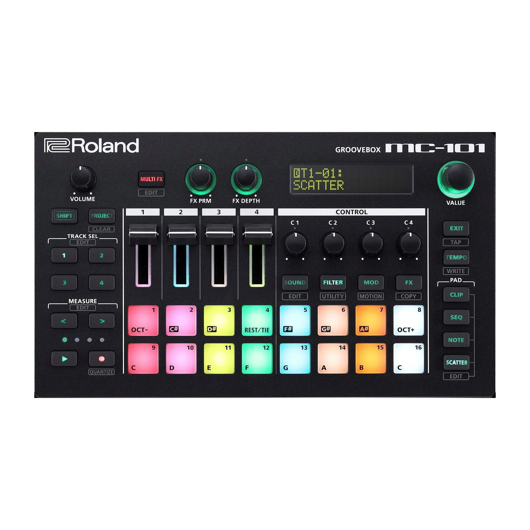 Roland MC101 4-Channel Portable Production & Performance Groovebox - Image 9