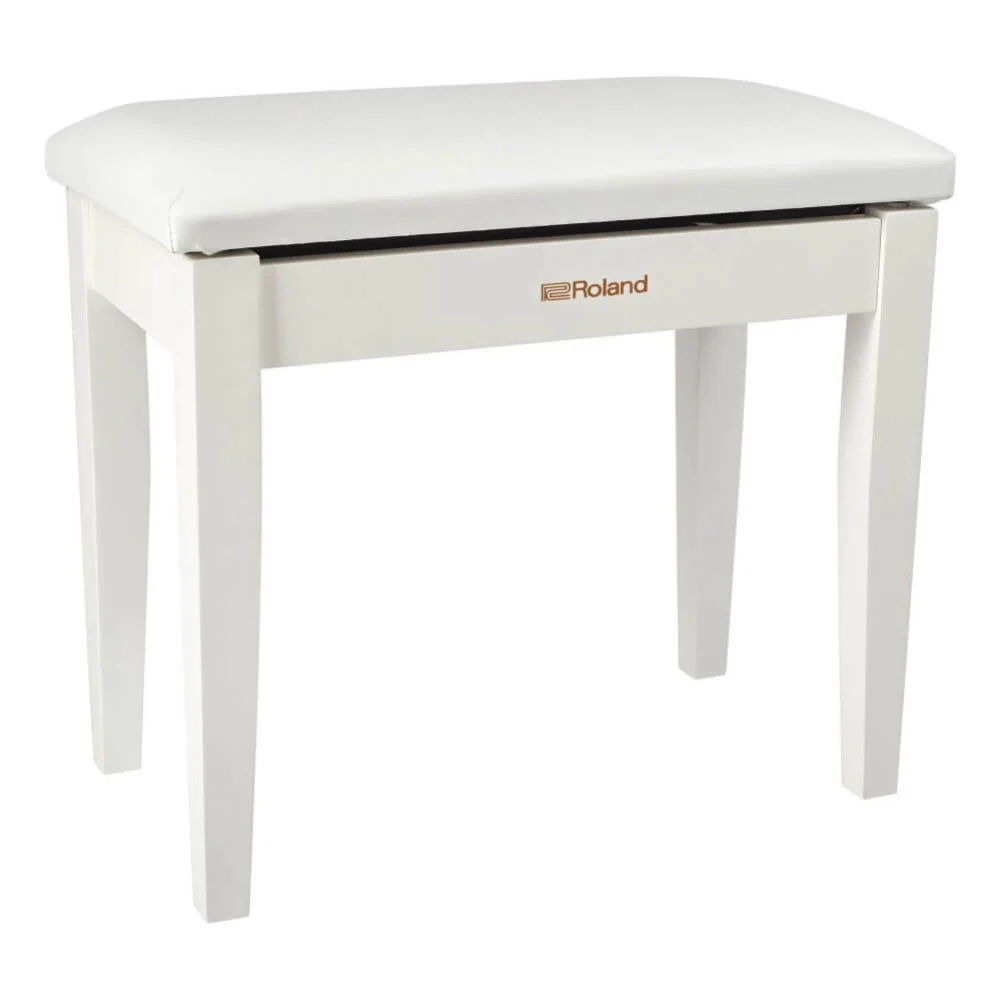 Roland RPB-100 Piano Bench with Storage Compartment - Satin White - Image 3
