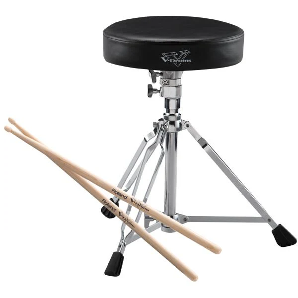 Roland TD-02KV V-Drums Complete Electronic Drum Kit with Mesh Snare and DAP2X Throne & Drumsticks - Image 9