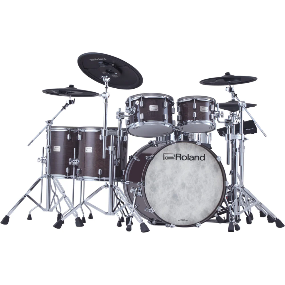 Roland VAD716 V-Drums Electronic Drum Kit with DW 3000 Hardware - Gloss Ebony