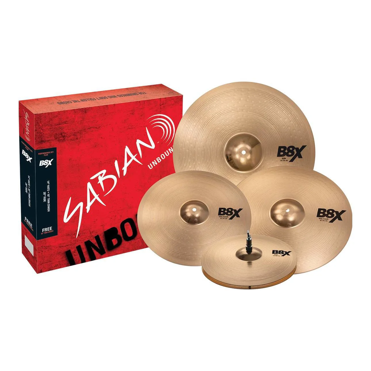 Sabian 45003XG B8X Performance Cymbal Set 4 Piece