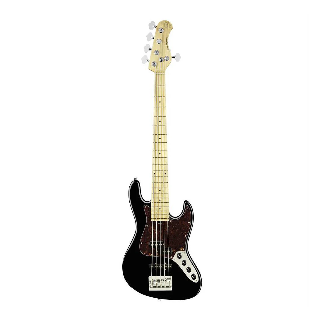 Sadowsky Hybrid PJ 5-String Bass Guitar with Maple Neck in Solid Black High Polish - Image 2