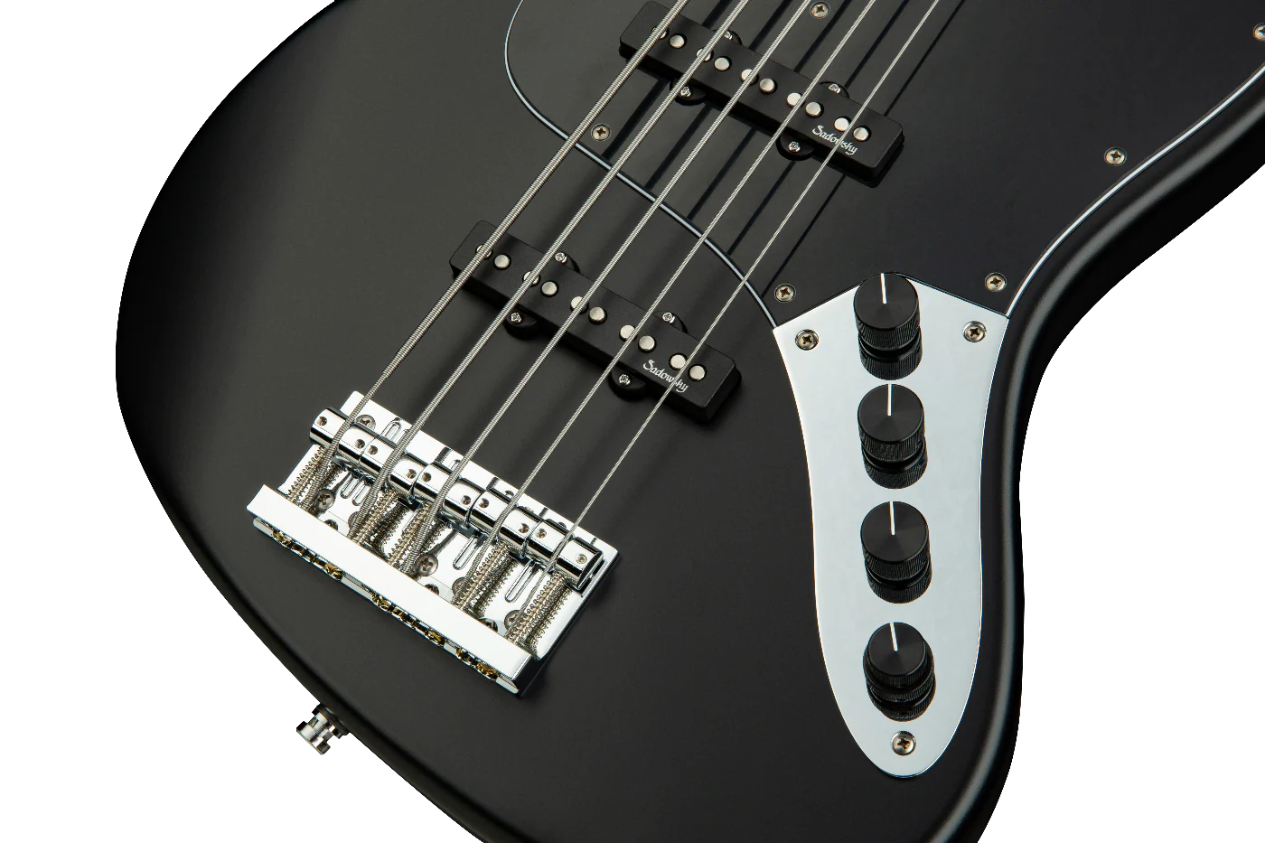 Sadowsky Metro Line 21 Fret Vintage J/J 5-String Bass Guitar Solid Black Satin - Image 5