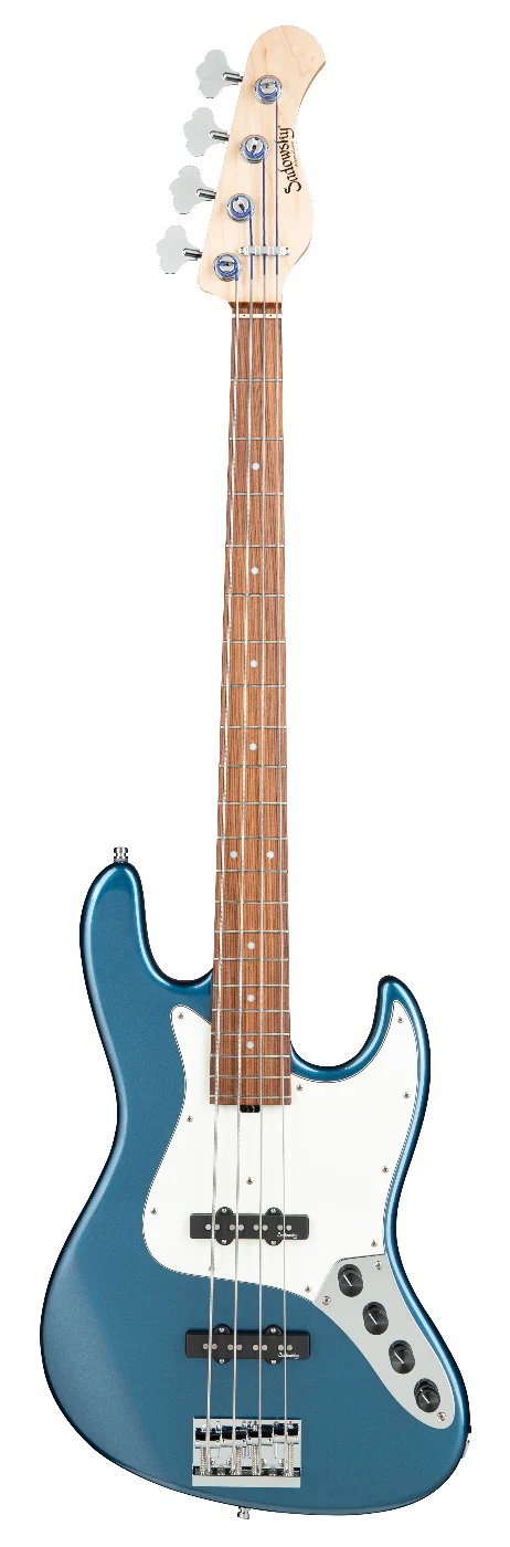 Sadwosky MetroLine 21 Fret Vintage J/J 4-String Bass Guitar Blue Metallic