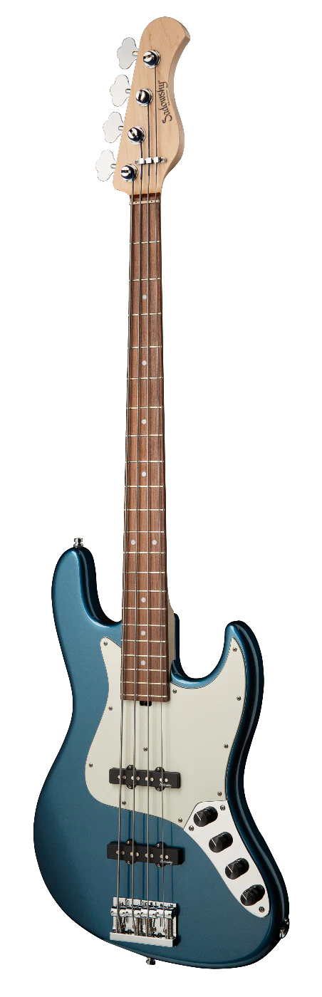 Sadwosky MetroLine 21 Fret Vintage J/J 4-String Bass Guitar Blue Metallic - Image 3