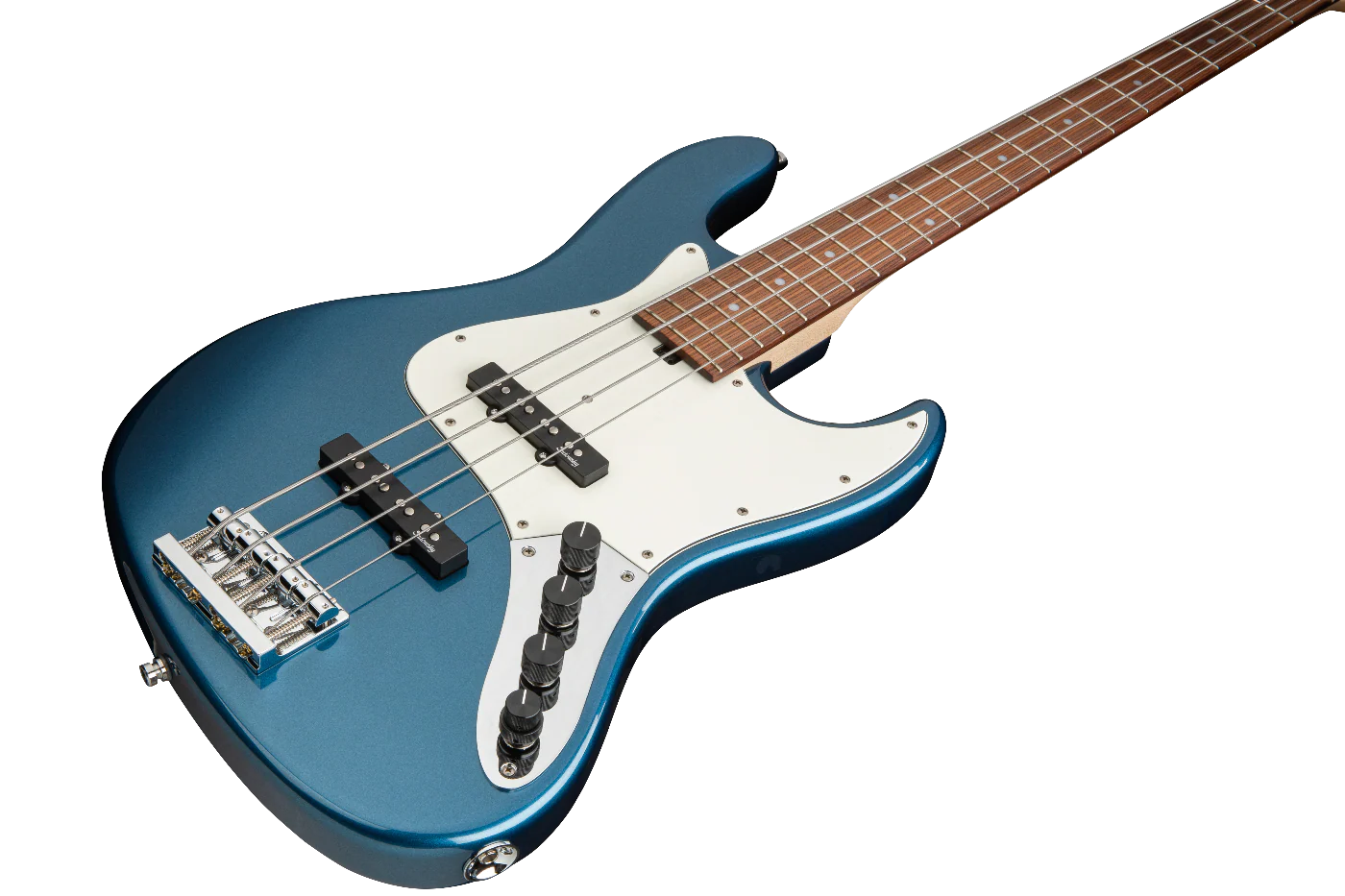 Sadwosky MetroLine 21 Fret Vintage J/J 4-String Bass Guitar Blue Metallic - Image 4