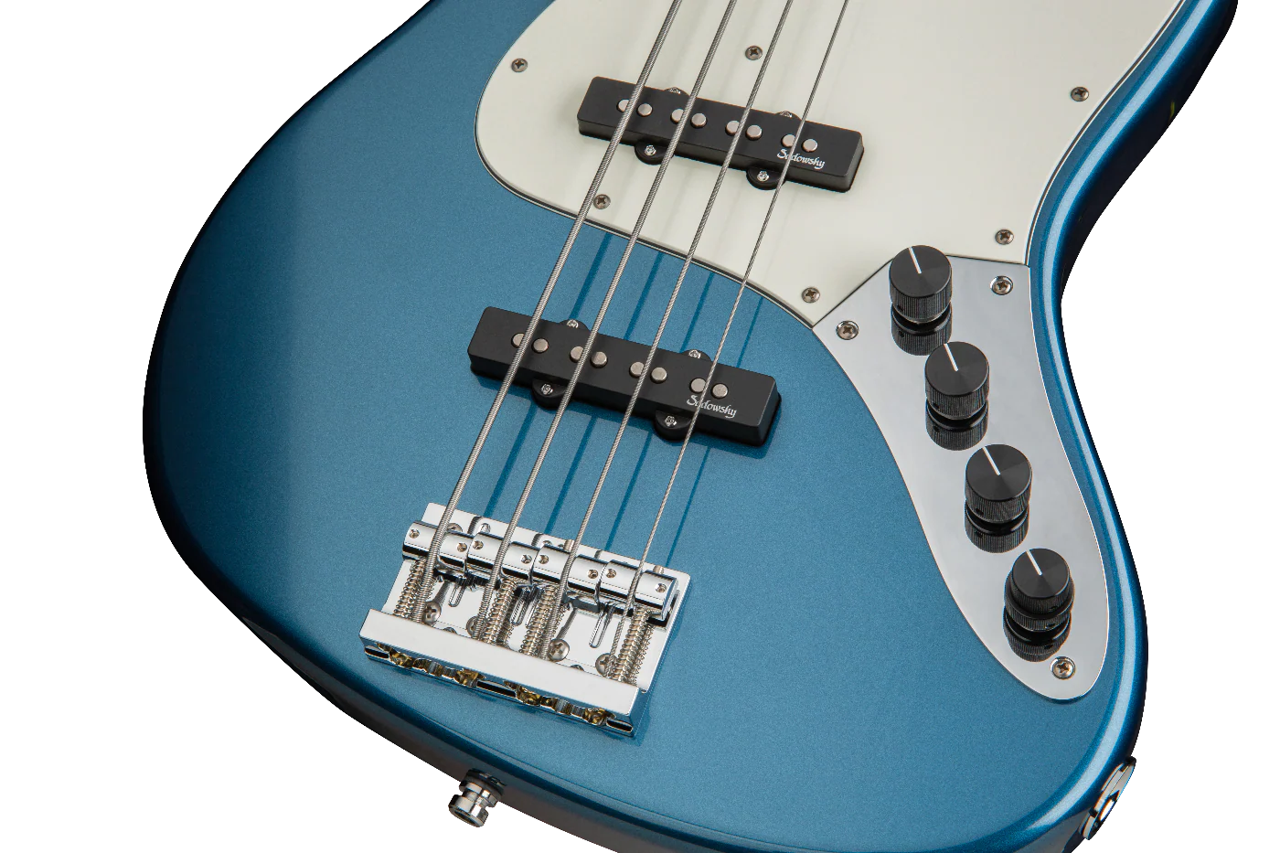 Sadwosky MetroLine 21 Fret Vintage J/J 4-String Bass Guitar Blue Metallic - Image 5