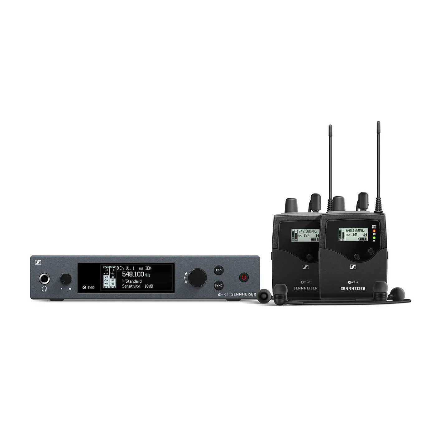Sennheiser Evolution EW IEM G4 TWIN Wireless IEM System with 2 Receivers GB (606-648 MHz) - Image 6