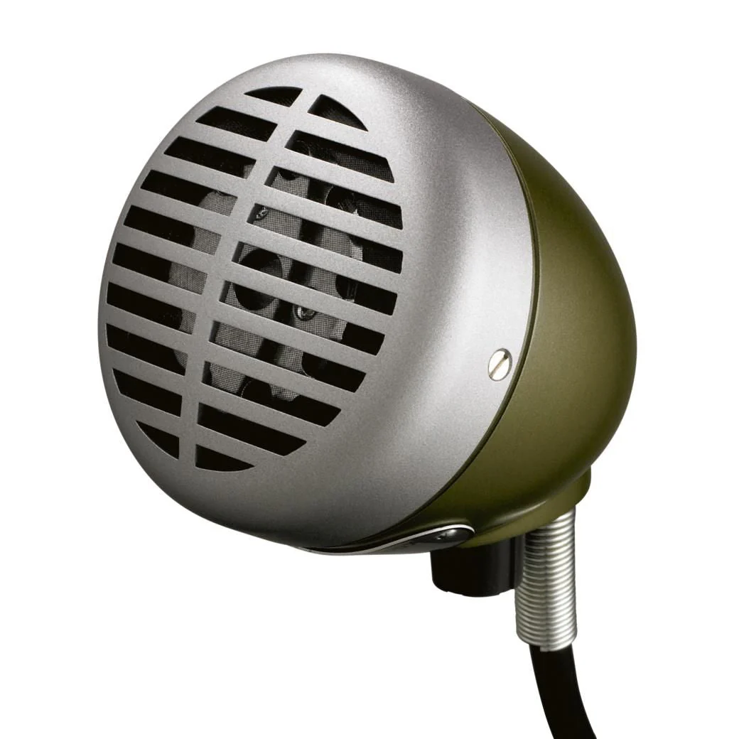 Shure 520DX Green Bullet Hi Z Dynamic Harmonica Microphone with 1/4 Jack