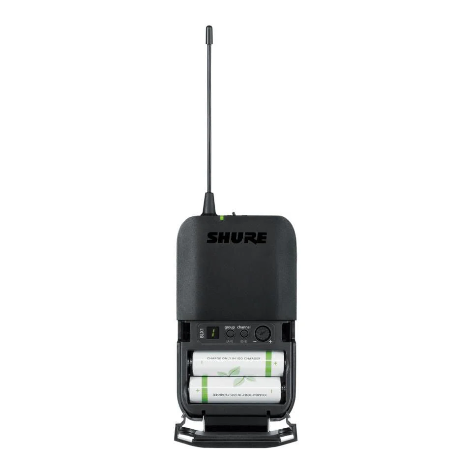 Shure BLX1 Wireless Mic Bodypack Transmitter (K14: 614-638MHz) - Image 2