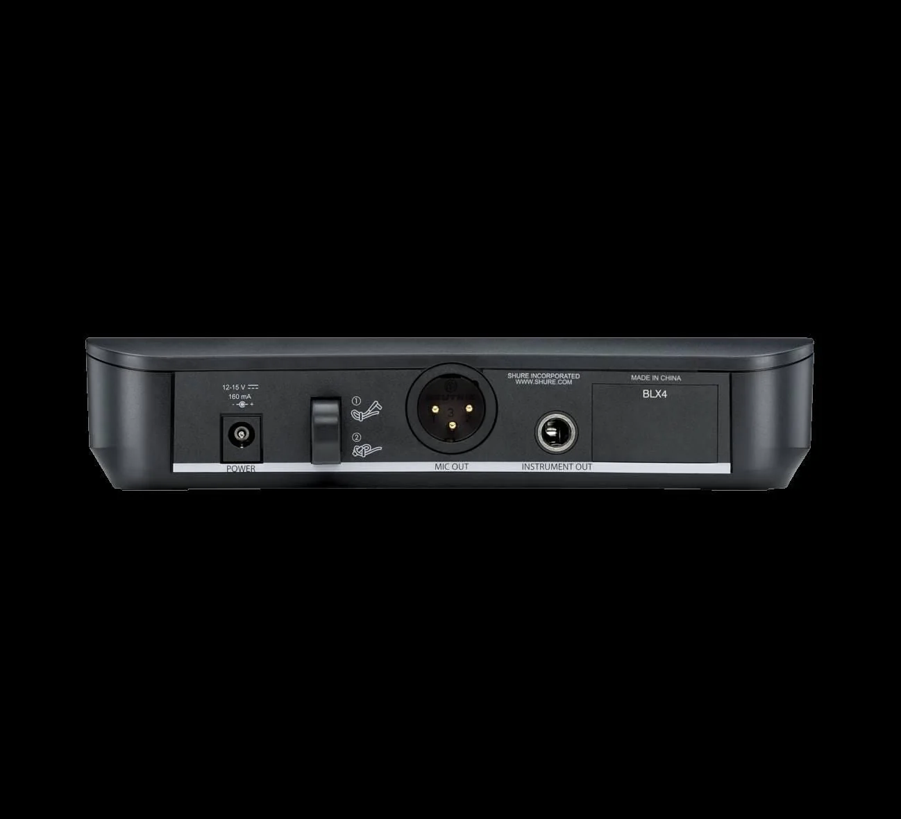 Shure BLX4 Wireless Microphone Receiver Non Rack Mount (K14: 614-638MHz) - Image 2