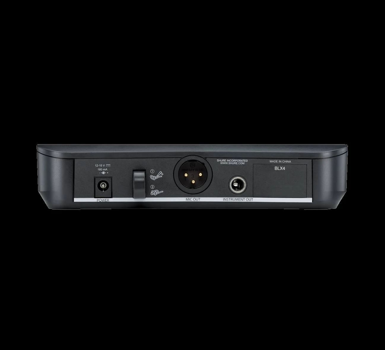 Shure BLX4 Wireless Microphone Receiver Non Rack Mount (K14: 614-638MHz) - Image 4