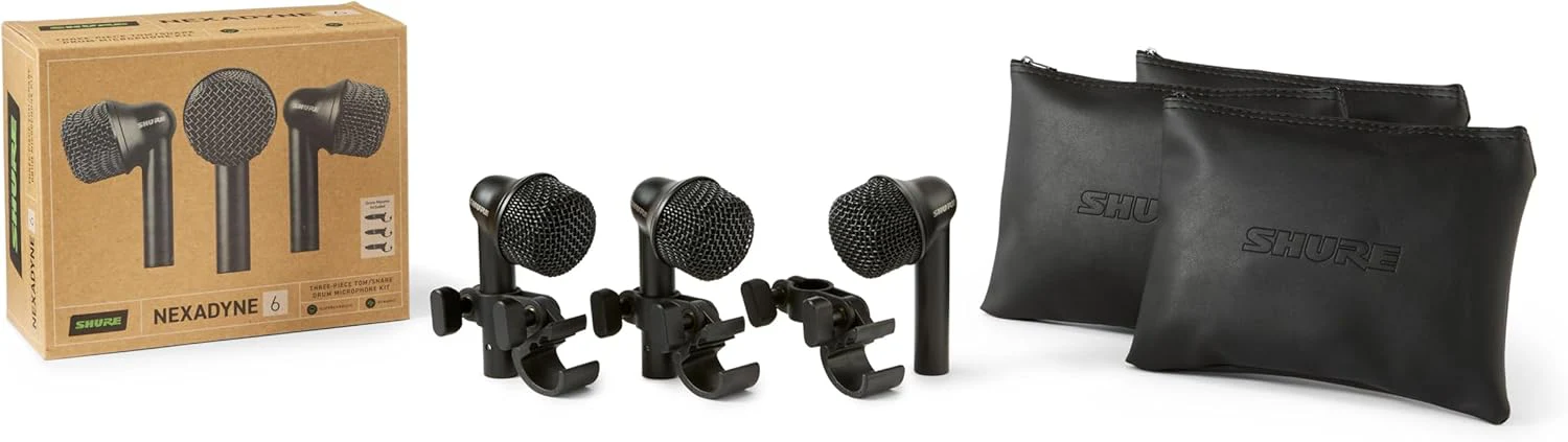 Shure Nexadyne 6 Supercardioid Dynamic Tom/Snare Drum Microphone - 3 Pack - Image 2