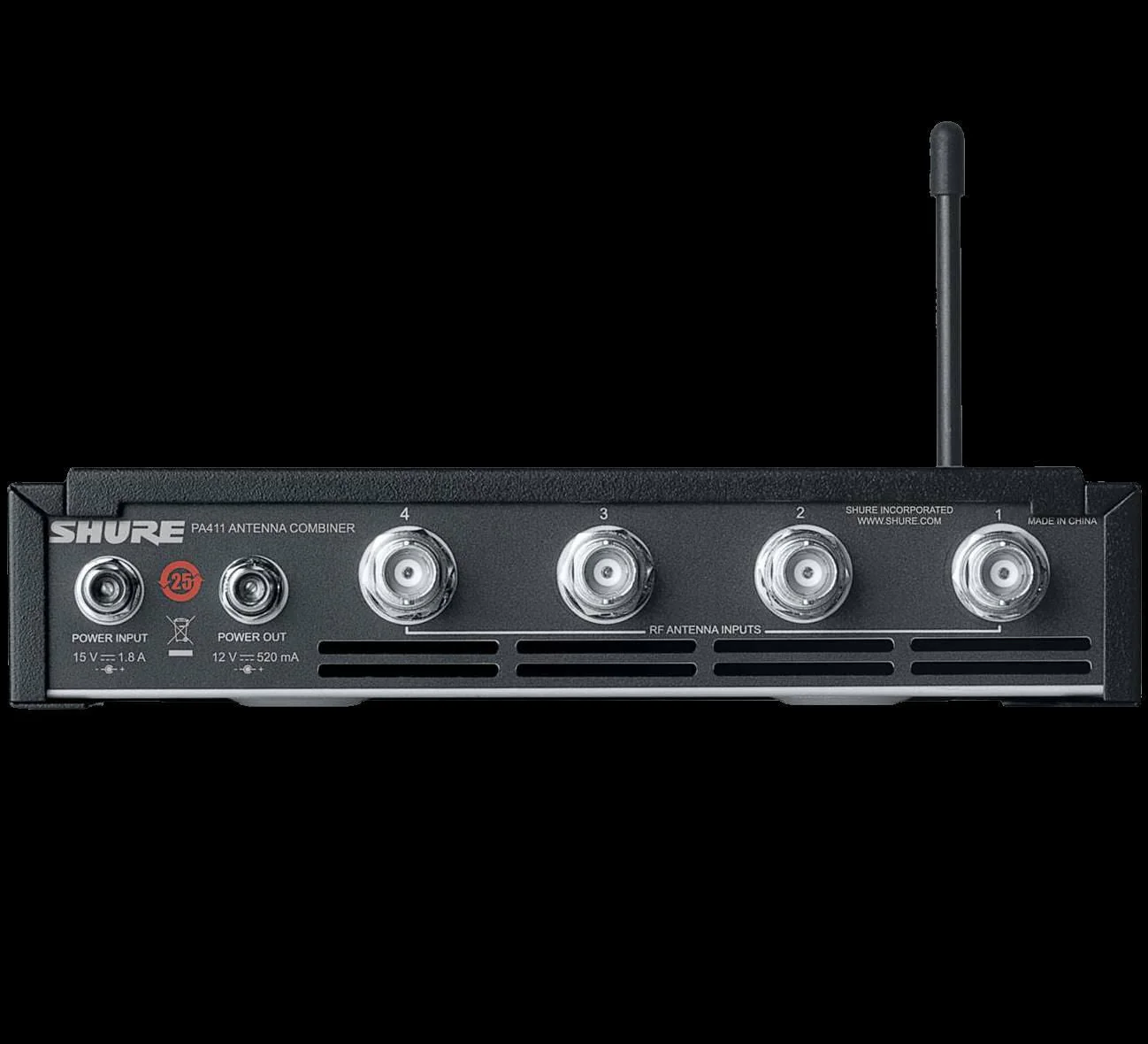 Shure PA411 PSM Antenna Combiner 4 Inputs 1 Output (470-865 MHz) - Image 2