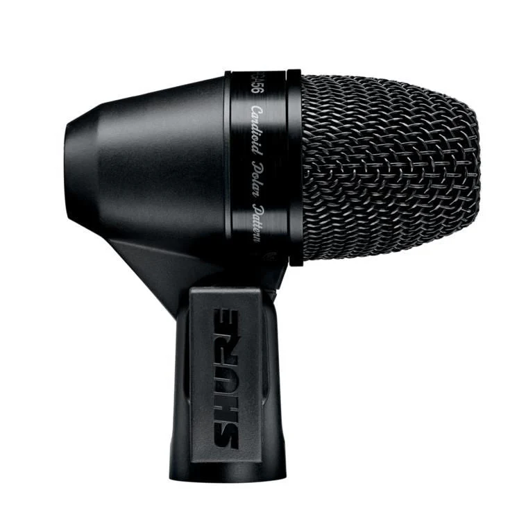 Shure PGA 56 Microphone Dynamic Lo Z Instrument Cardioid Swivel Mount + XLR-XLR Cable