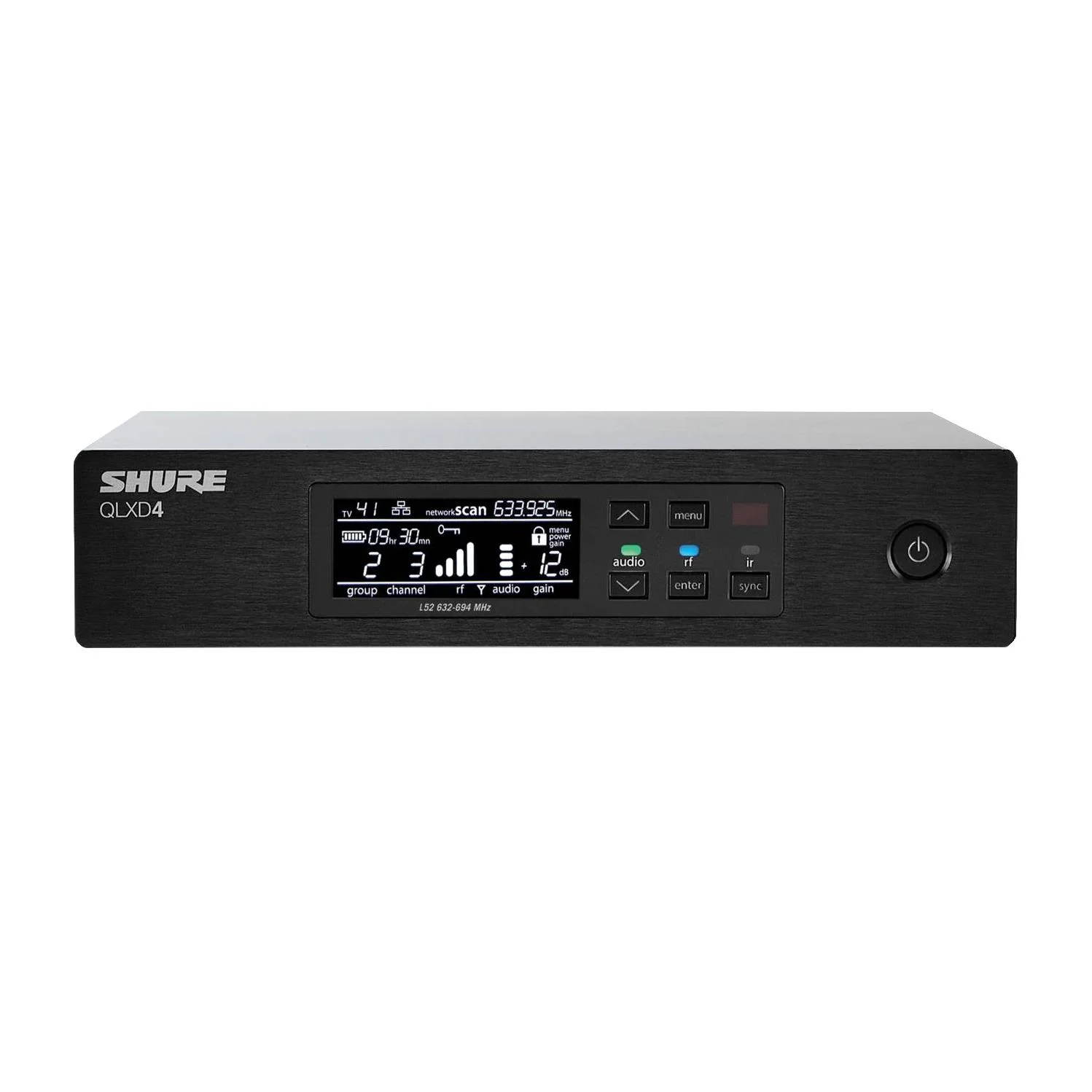 Shure QLXD4H53 Wireless Digital Receiver (H53 = 534-598MHz) - Image 3