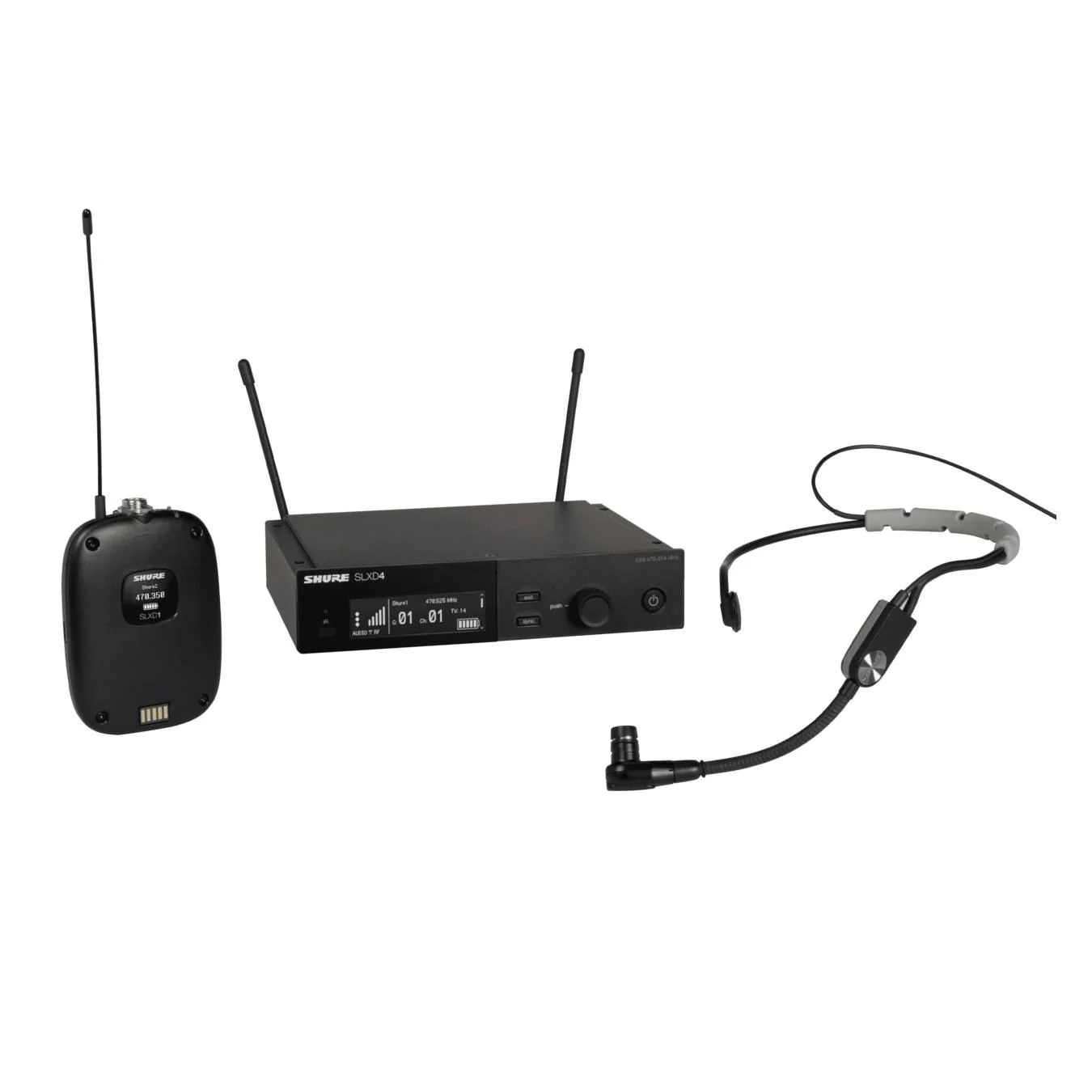 Shure SLX-D System with SLXD1 Transmitter, SM35 Mic & SLXD4 Digital Wireless Receiver - Image 6