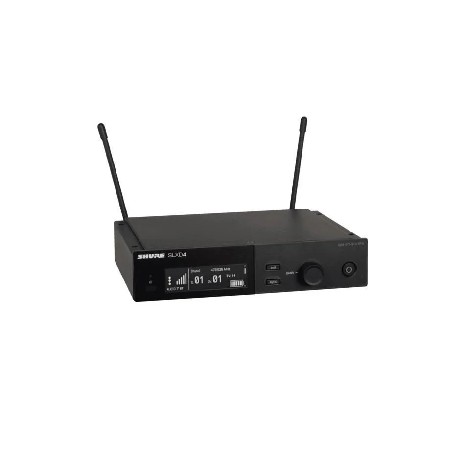 Shure SLX-D System with SLXD1 Transmitter, WL185 Mic & SLXD4 Digital Wireless Receiver - Image 6