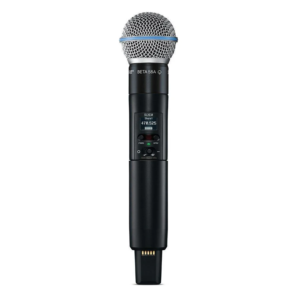 Shure SLX-D System with SLXD2/Beta58 Handheld Transmitter & SLXD4 Digital Wireless Receiver - Image 2