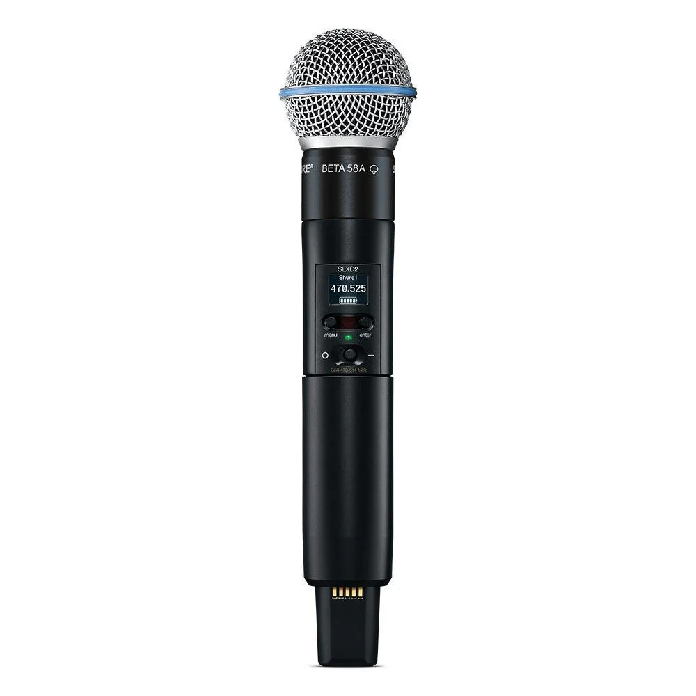 Shure SLX-D System with SLXD2/Beta58 Handheld Transmitter & SLXD4 Digital Wireless Receiver - Image 6