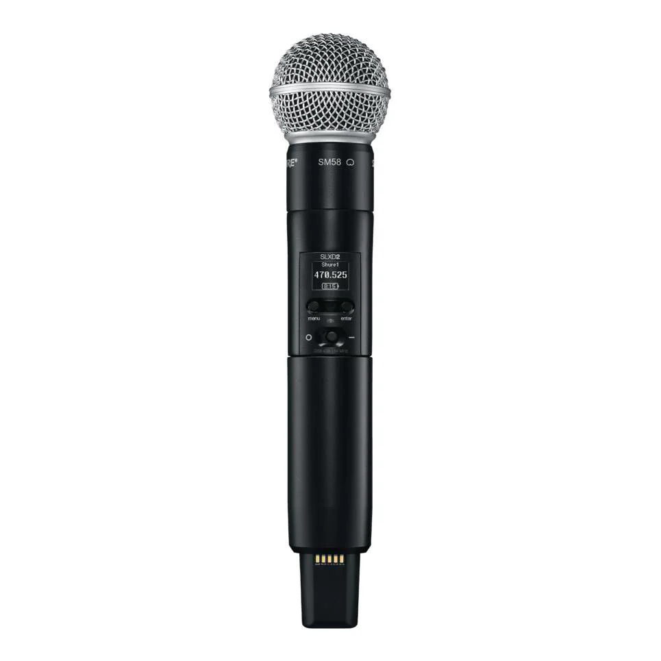 Shure SLX-D System with SLXD2/SM58 Handheld Transmitter and SLXD4 Digital Wireless Receiver - Image 5