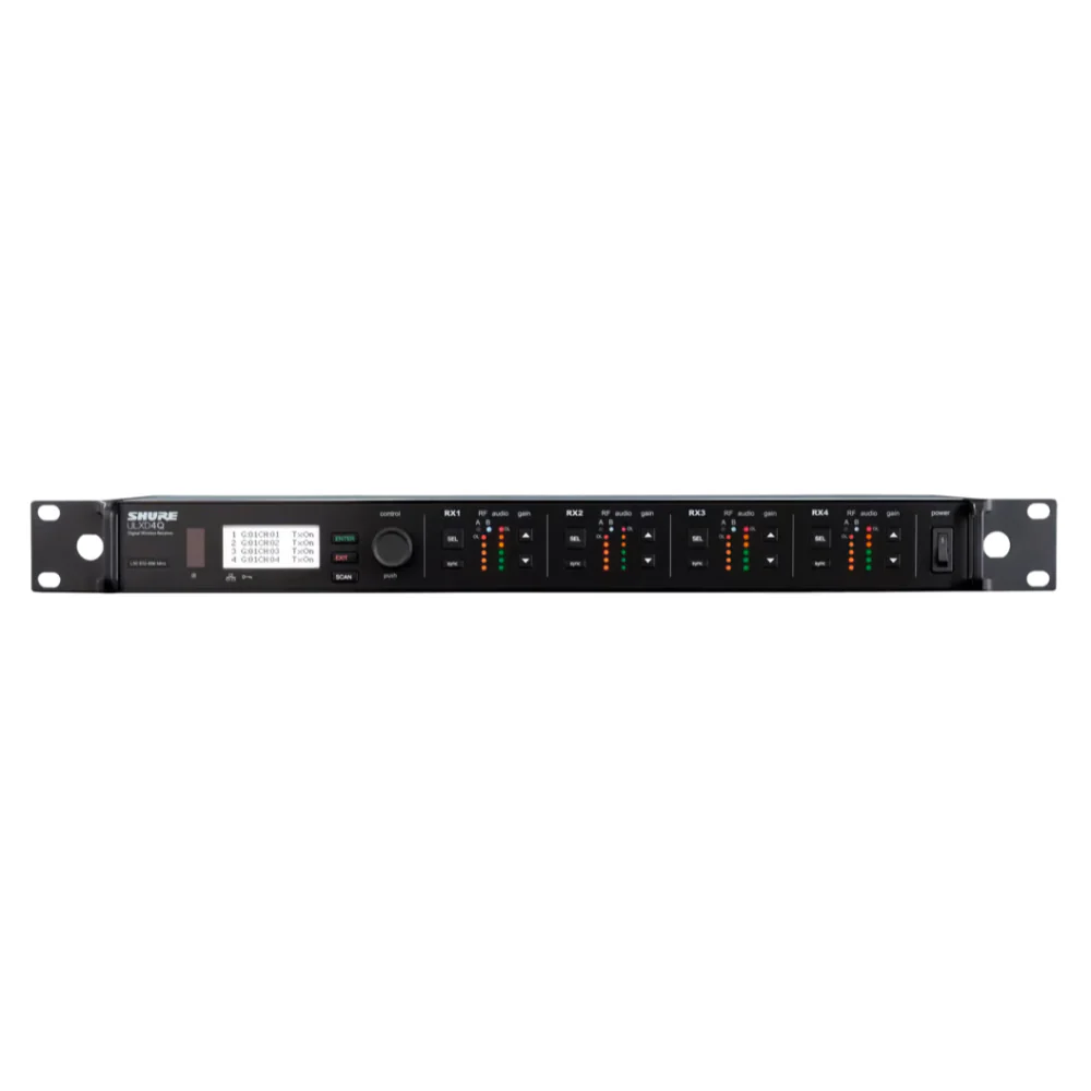 Shure ULXD4Q Wireless Digital Receiver Quad Channel Frequency (H51: 534-598MHz)