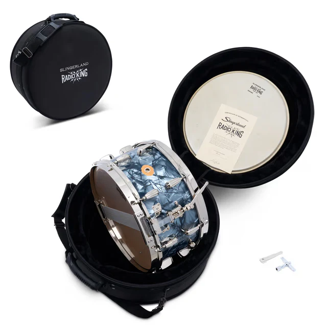 Slingerland Radio King Limited Edition Snare 14 x 7 - Black Diamond - Image 4