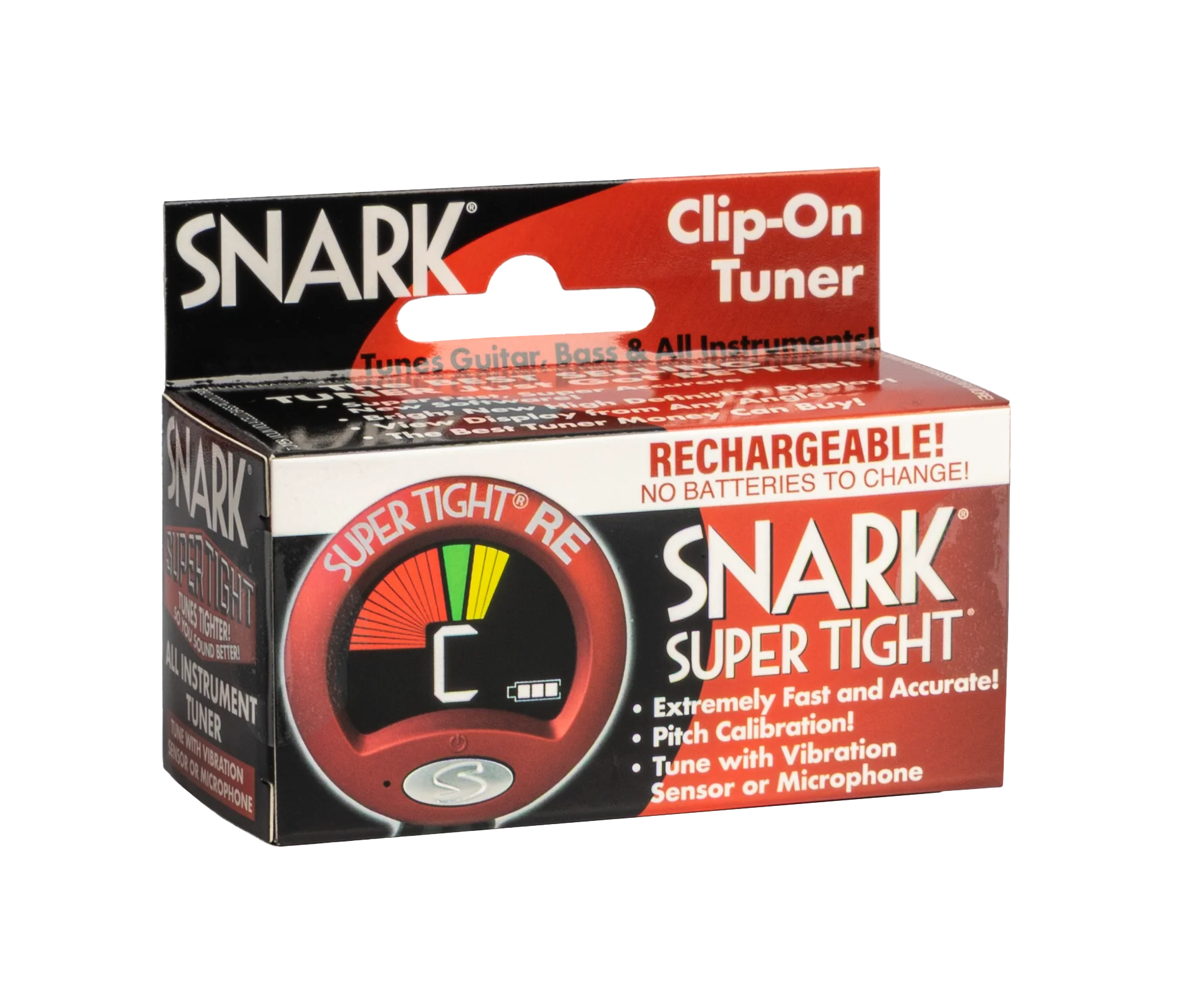 Snark Super Tight Rechargable Clip On Tuner - Red - Image 8