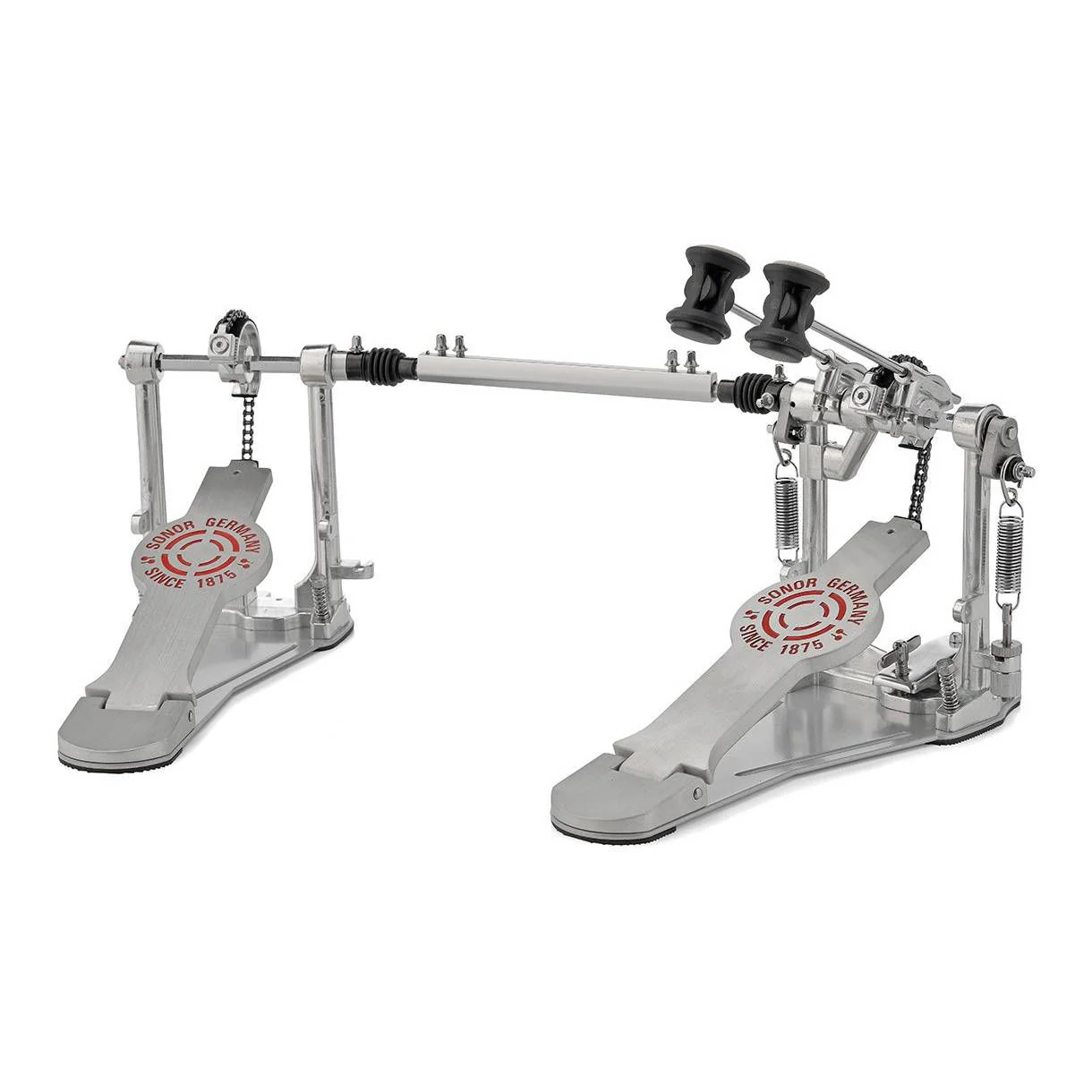 Sonor 2000 Series Double Bass Drum Pedal - Right version - Silver Lacquer Coating - Image 2