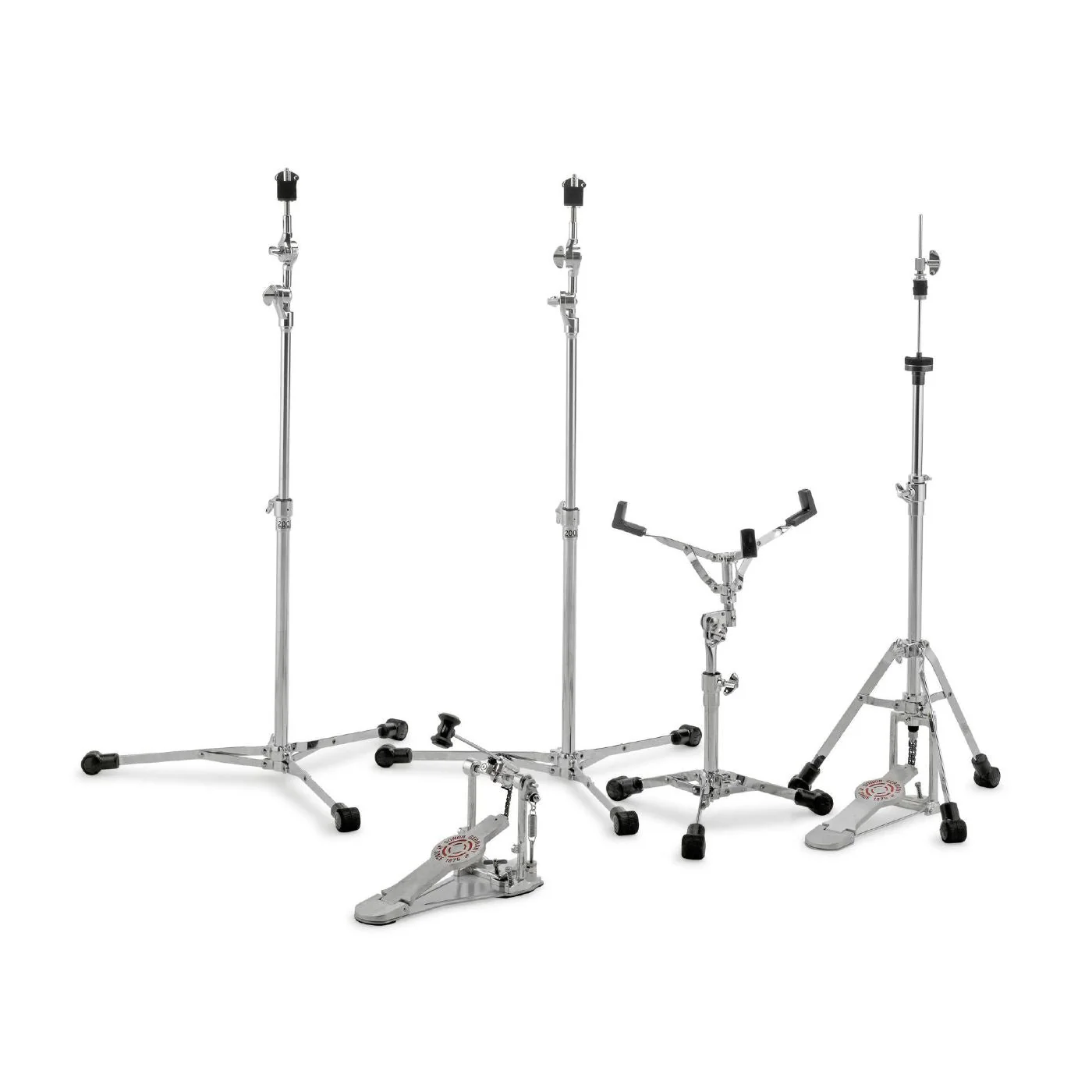 Sonor 2000 Series Single-Braced LT Drum Hardware Set with Silver Lacquer Coating