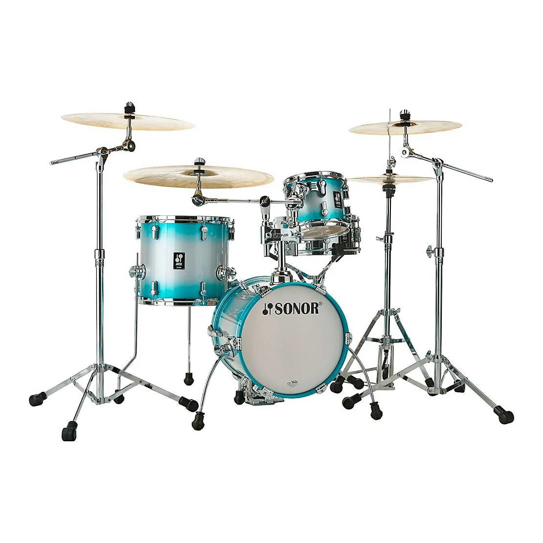 Sonor AQ2 Martini Series 4-Piece Drum Shell Pack - Aqua Silver Burst - Image 2