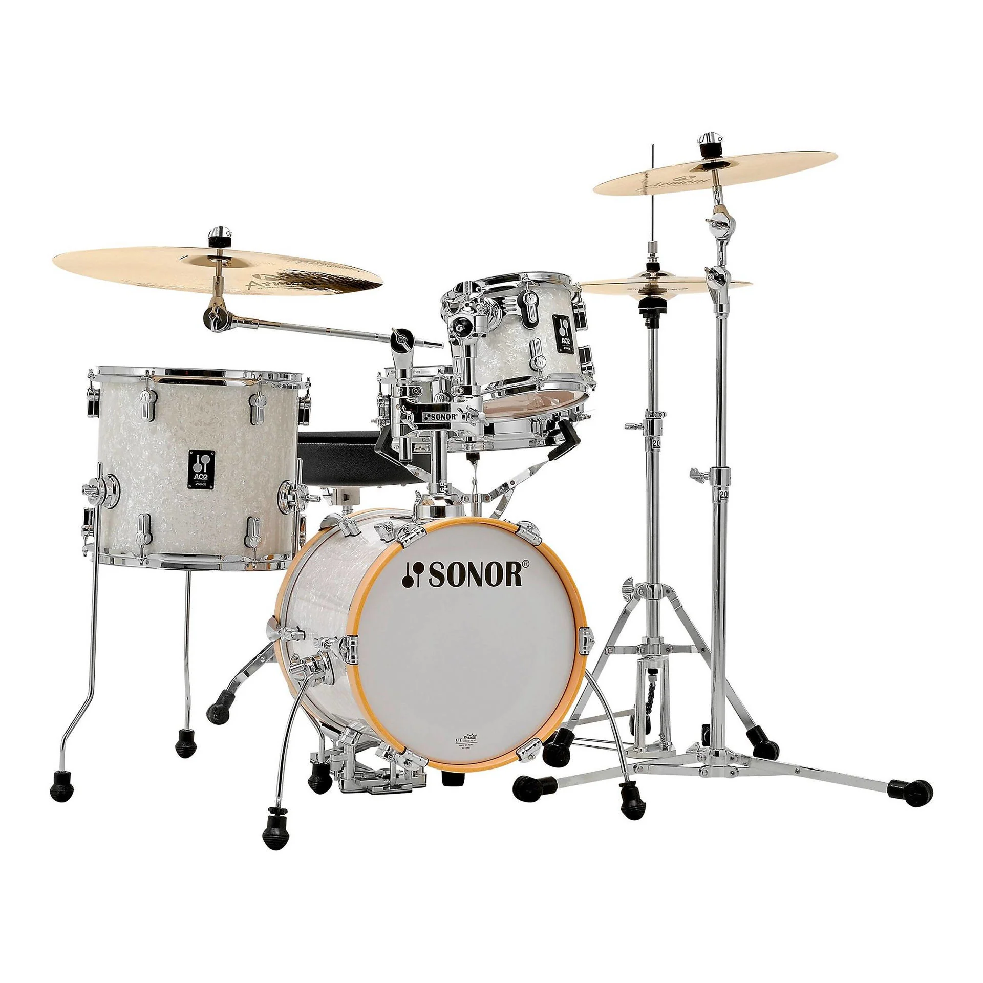 Sonor AQ2 Martini Series 4-Piece Drum Shell Pack - White Marine Pearl - Image 2