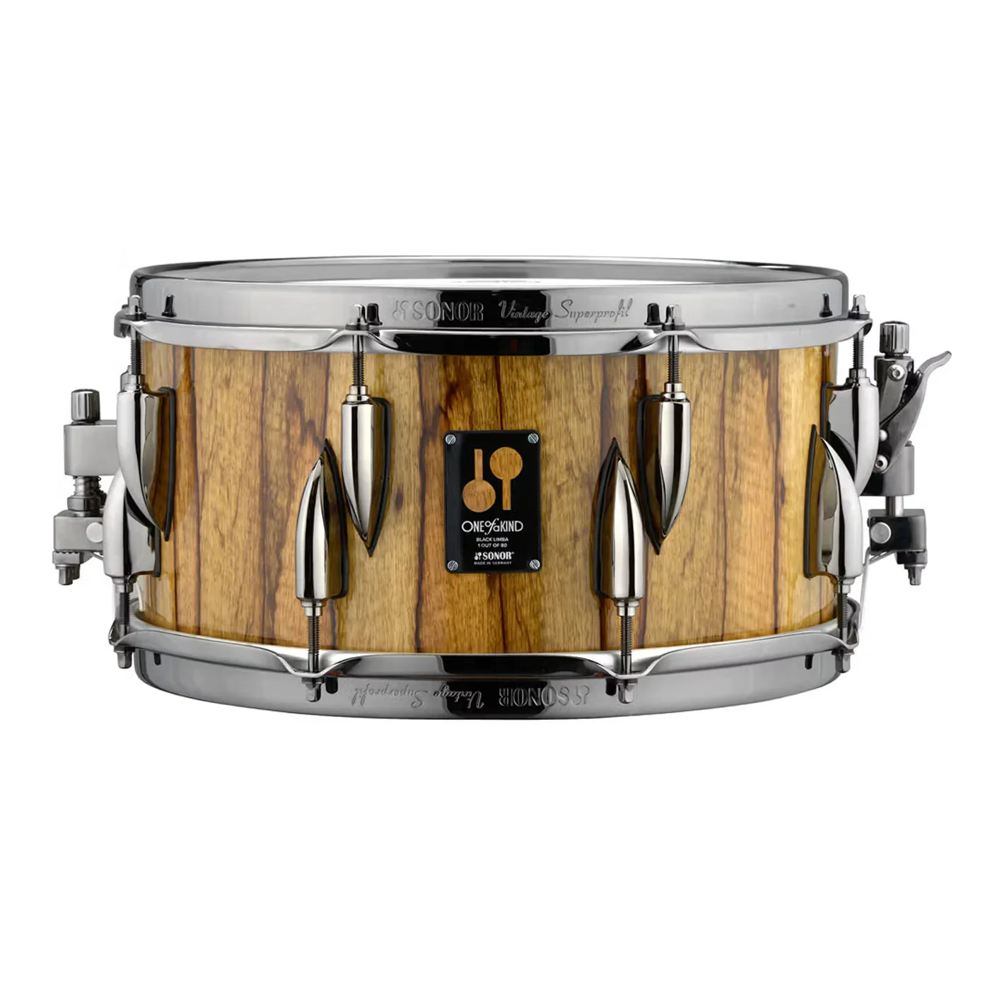 Sonor Limited Edition One of a Kind 13 x 6.5 Snare Drum - Black Limba