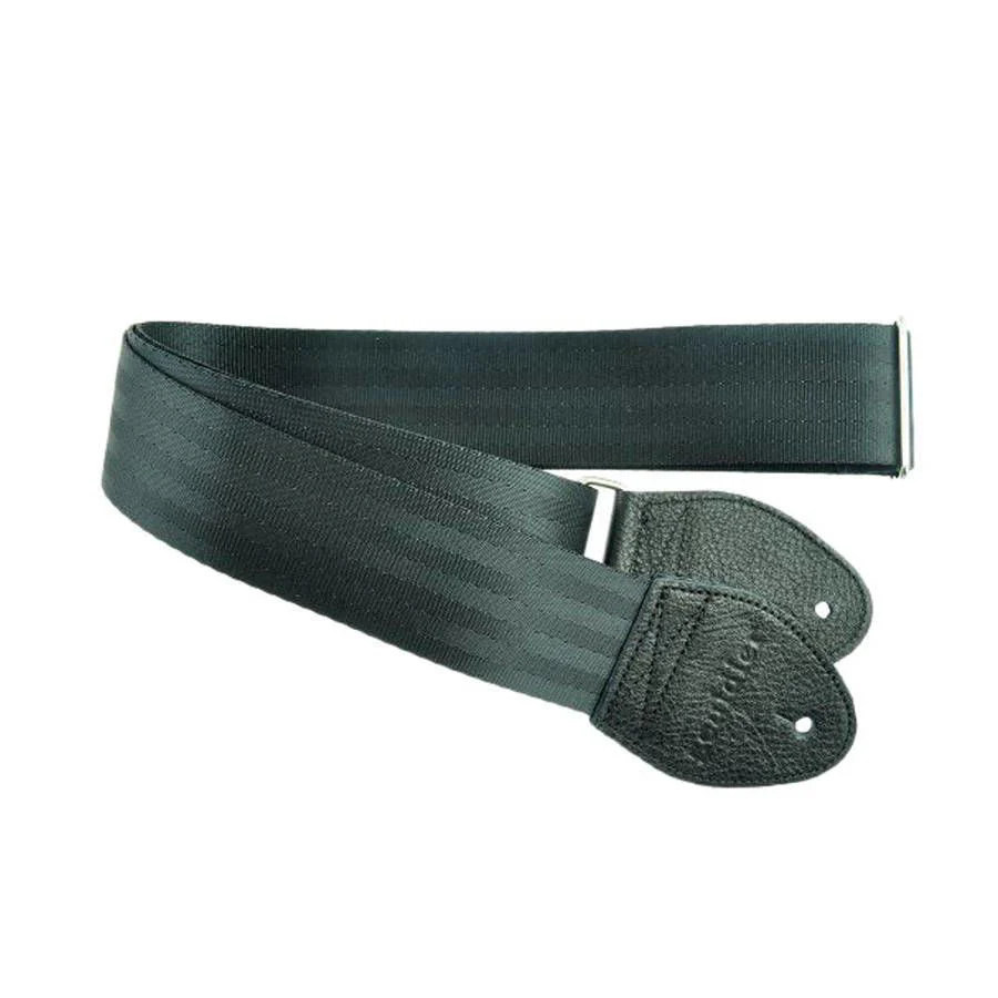 Souldier USA Guitar Strap 2in - Plain Seatbelt Black - Image 2
