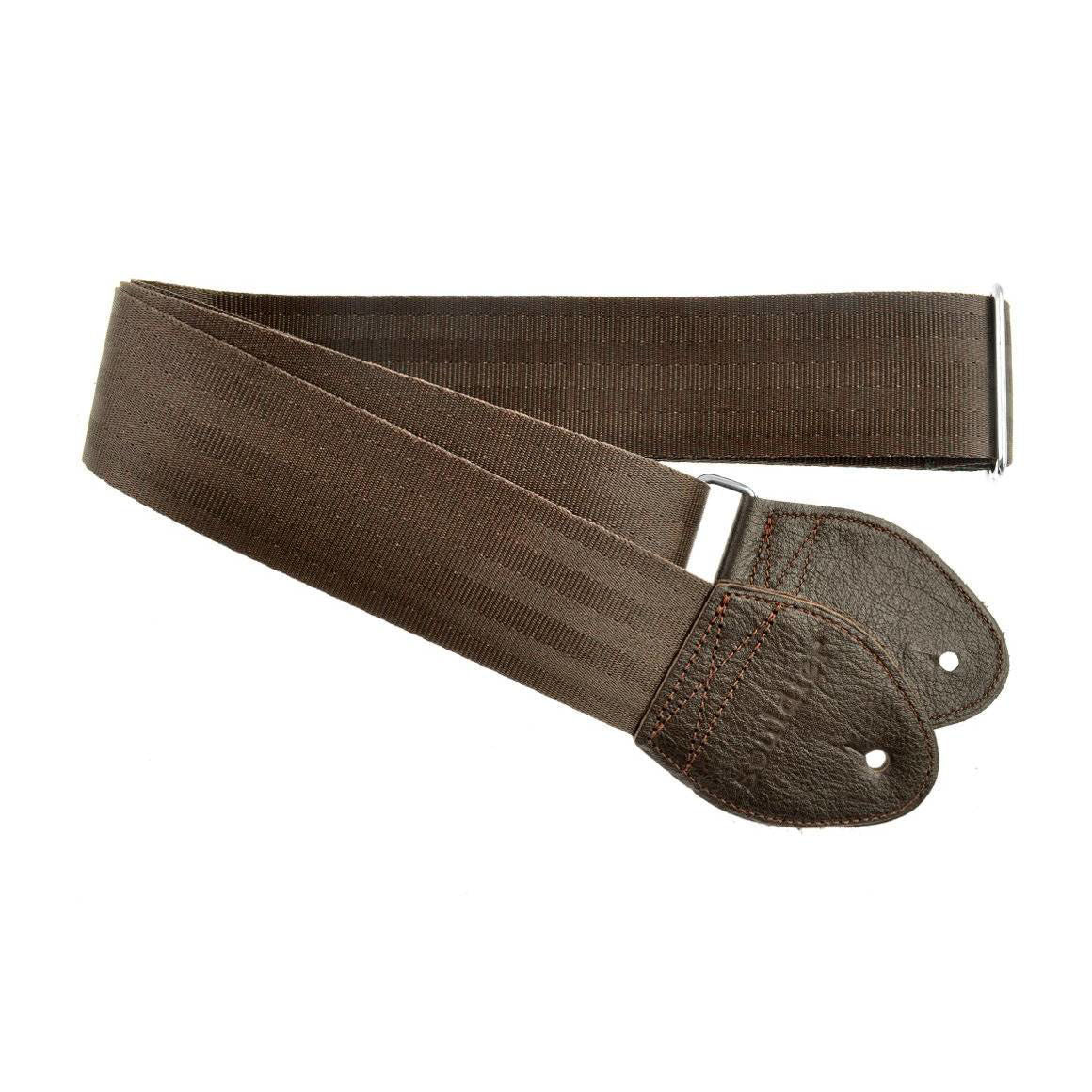 Souldier USA Guitar Strap 2in - Plain Seatbelt Brown - Image 2