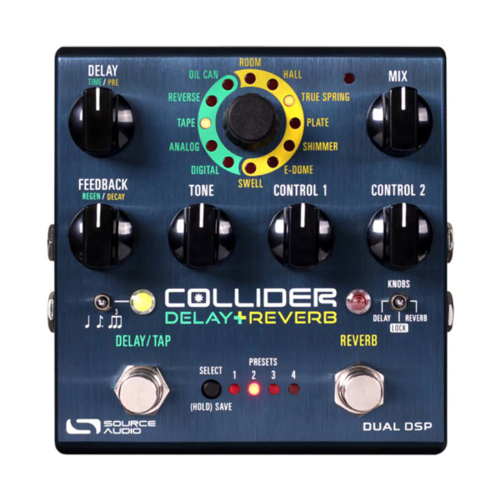 Source Audio One Series Collider Stereo Delay+Reverb Guitar Effects Pedal (Power Supply Included) - Image 4