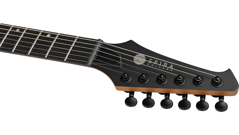 Spira S-400 MBL HH Electric Guitar with Ebony Fretboard in Satin Blue - Image 4