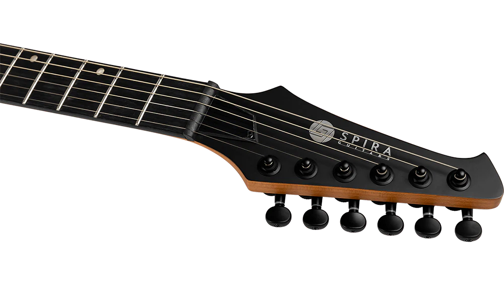 Spira S-400 MW HH Electric Guitar with Ebony Fretboard in Satin White - Image 6