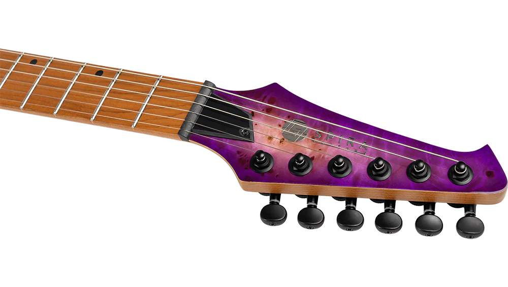 Spira S-450 TPP HH Electric Guitar with Roasted Maple Neck in Transparent Purple - Image 5