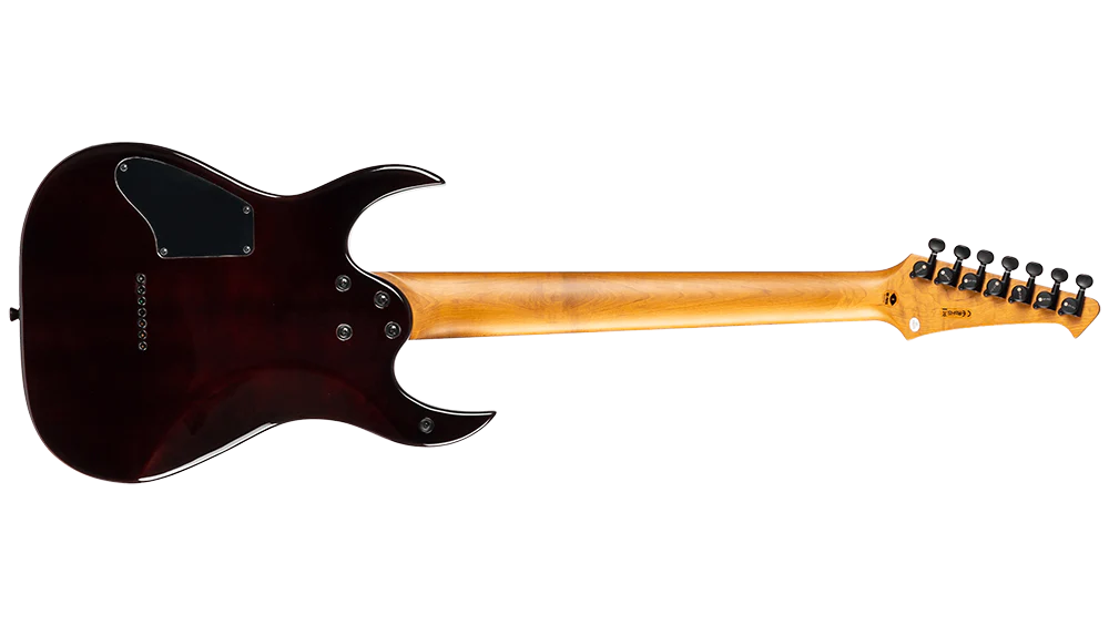 Spira S-457 TPP HH 7-string Electric Guitar with Roasted Maple Neck in Transparent Purple - Image 5