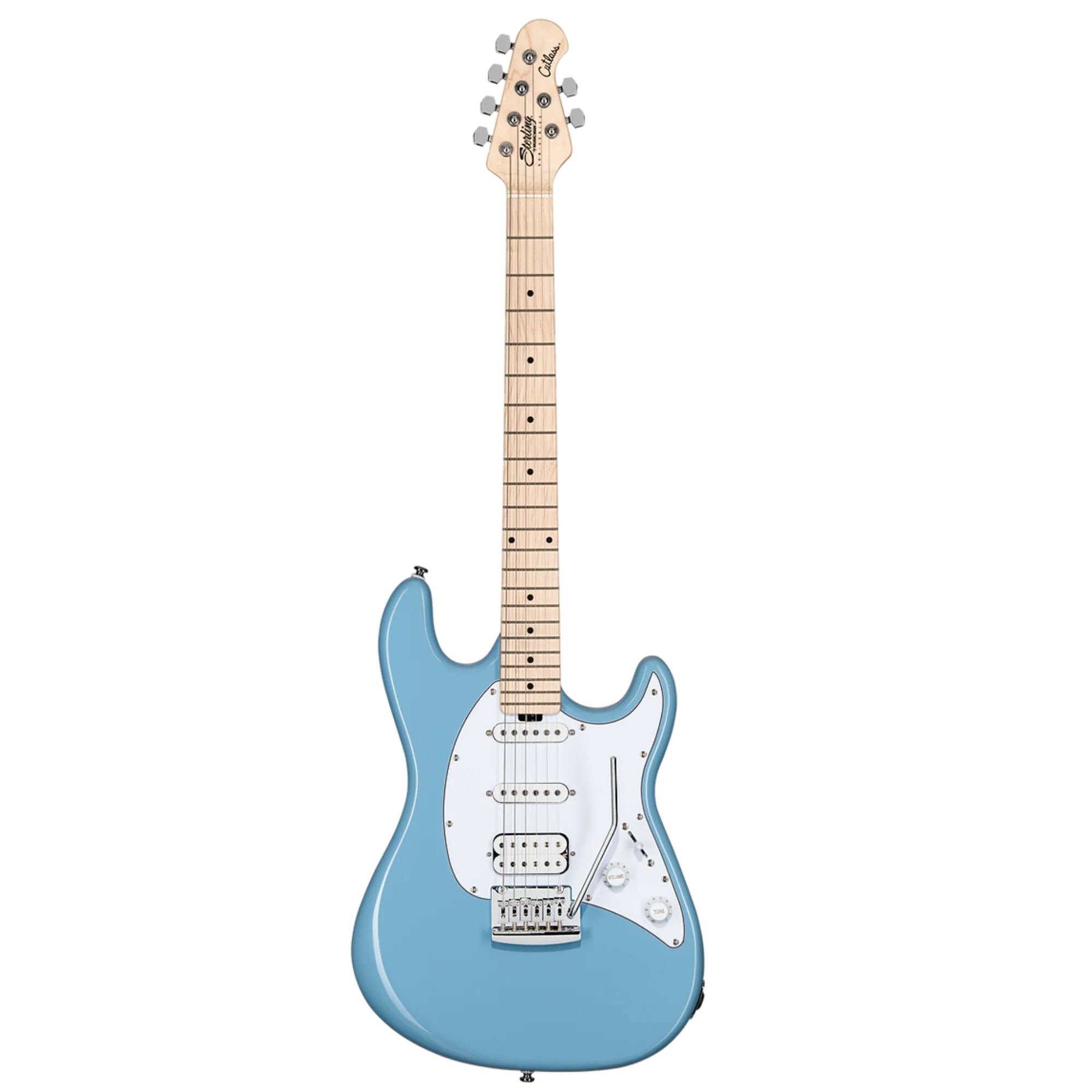Sterling by Music Man Cutlass CT30 HSS Maple FB Electric Guitar - Chopper Blue - Image 4