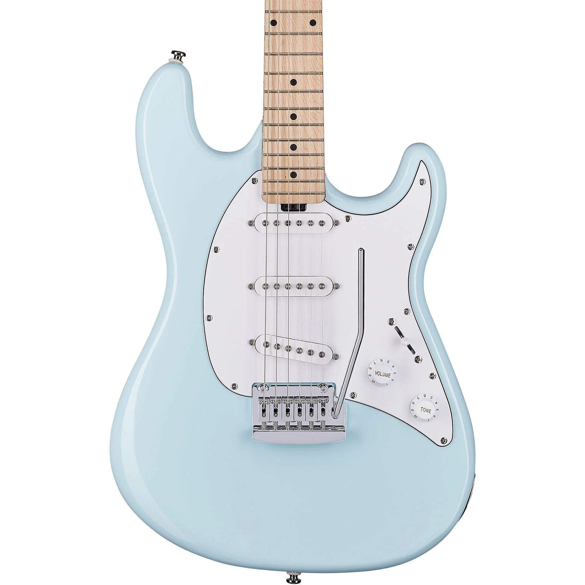Sterling by Music Man Cutlass CT30 SSS Maple FB Electric Guitar - Daphne Blue - Image 3