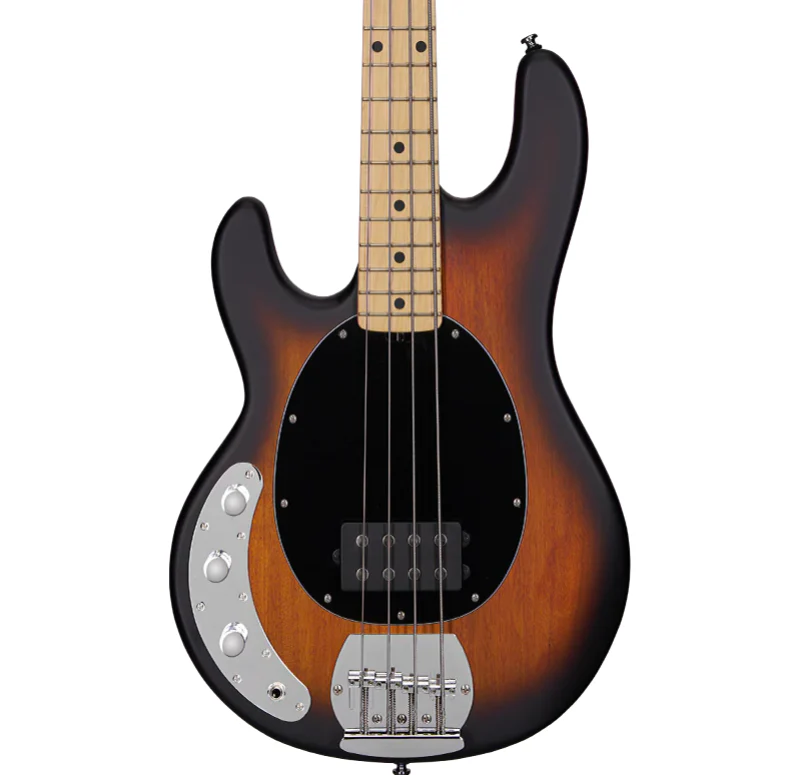 Sterling by Music Man Stingray 4 with Maple Neck - Left Handed - Vintage Sunburst - Image 2